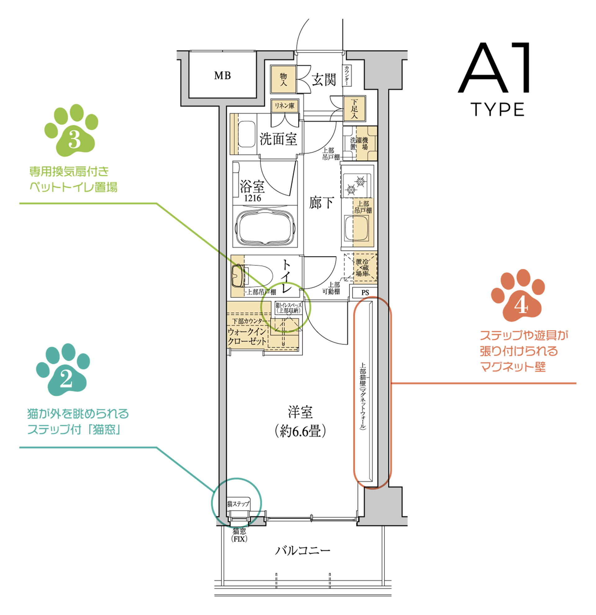 A1typeの間取図